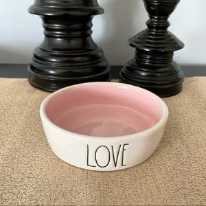 🆕Rae Dunn Ceramic LOVE Pet Bowl